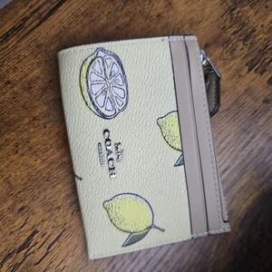 Coach Lemon Print Card Holder